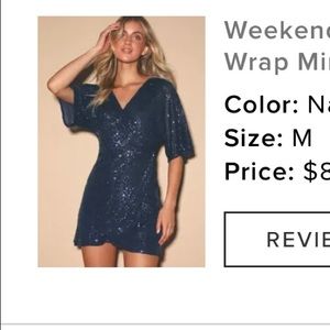 Lulu Size M - Sequin dress in Navy Blue